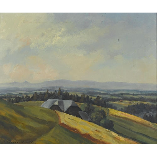 MAX CLEMENT : Voralpenlandschaft mit Bauernhaus (DOBIASCHOFSKY AUKTIONEN AG)