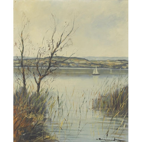 MAX CLEMENT : Segelboot auf dem Murtensee (DOBIASCHOFSKY AUKTIONEN AG)
