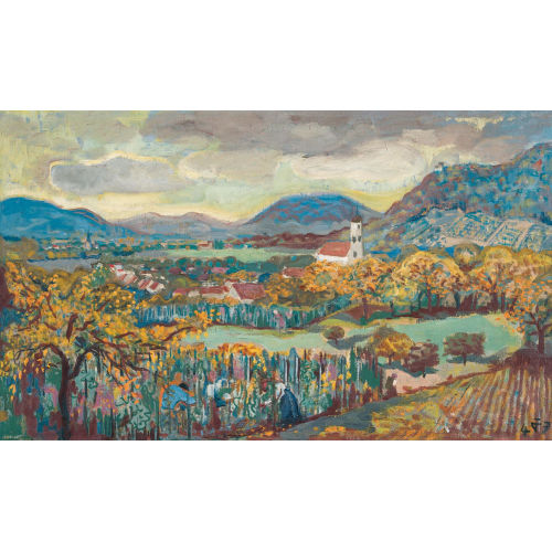 OTTO DIX : Blick auf �hningen und Stein am Rhein (DOBIASCHOFSKY AUKTIONEN AG)