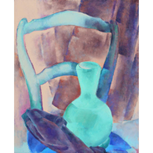RODOLPHE THEOPHILE BOSSHARD : Nature morte avec cruche et chaise (DOBIASCHOFSKY AUKTIONEN AG)