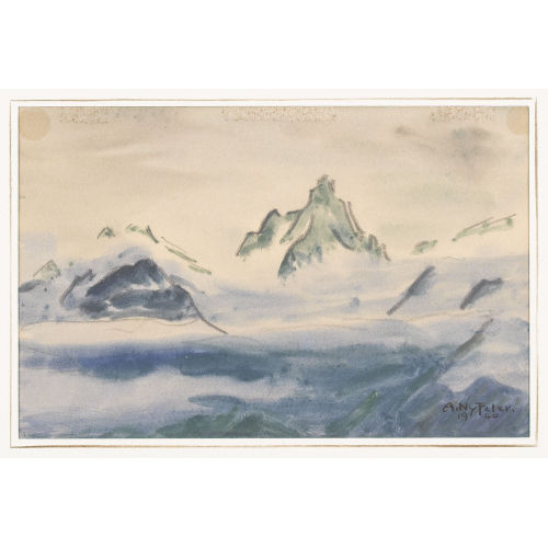 ALBERT NYFELER : 'Faldumrothorn von der Guggialp aus' (DOBIASCHOFSKY AUKTIONEN AG)