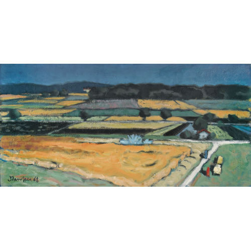 FRED STAUFFER : Weite Feldlandschaft im Sommer (DOBIASCHOFSKY AUKTIONEN AG)
