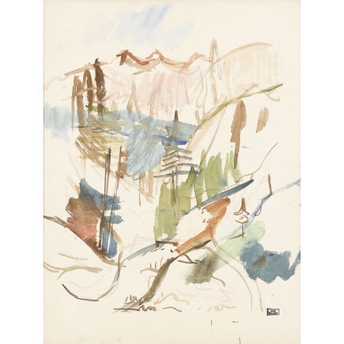 HANS ROHNER : Sommerliche Berglandschaft (DOBIASCHOFSKY AUKTIONEN AG)