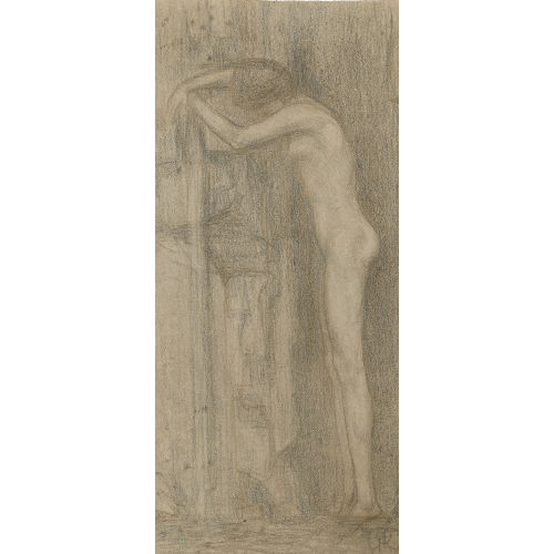FERNAND KHNOPFF : Stehender weiblicher Akt am Brunnen (DOBIASCHOFSKY AUKTIONEN AG)