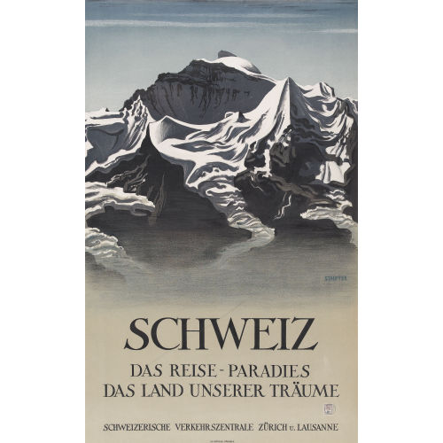 FRED STAUFFER : 'Schweiz - Das Reiseparadies' (DOBIASCHOFSKY AUKTIONEN AG)