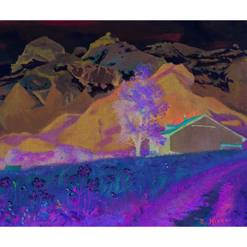 ROBERT KIENER : Sommerliches Feld mit Alpenpanorama (DOBIASCHOFSKY AUKTIONEN AG)