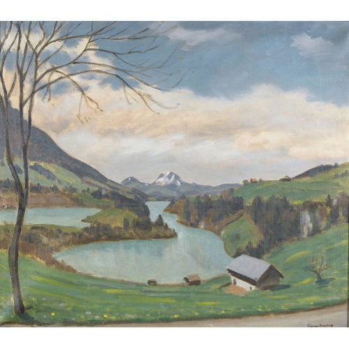 ERNEST HIRAM BR�LHART : 'Lac de Montsalvens' (DOBIASCHOFSKY AUKTIONEN AG)