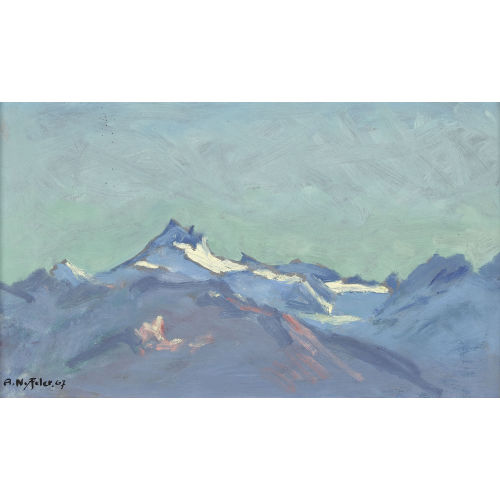 ALBERT NYFELER : Weisshorn im Abendlicht (DOBIASCHOFSKY AUKTIONEN AG)