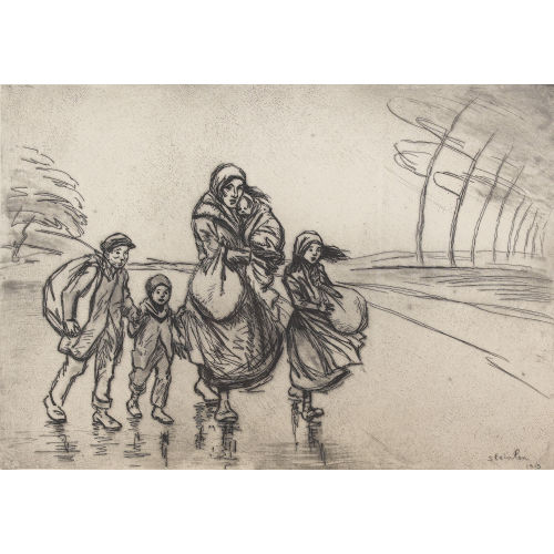 THEOPHILE-ALEXANDRE STEINLEN : Sc�ne de l′exode (DOBIASCHOFSKY AUKTIONEN AG)