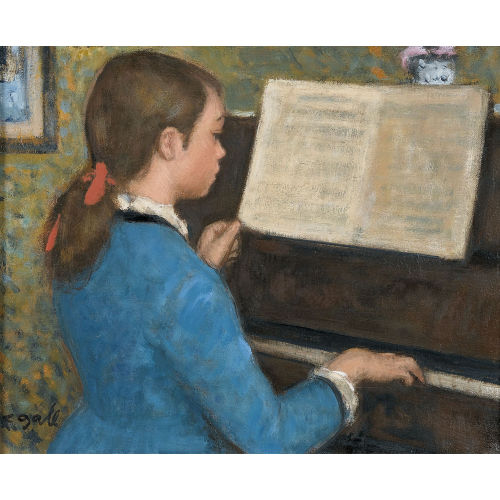 FRAN�OIS GALL : Junges M�dchen am Klavier (DOBIASCHOFSKY AUKTIONEN AG)