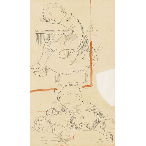 ALBERT ANKER : Studie zu schlafenden Kindern (DOBIASCHOFSKY AUKTIONEN AG)