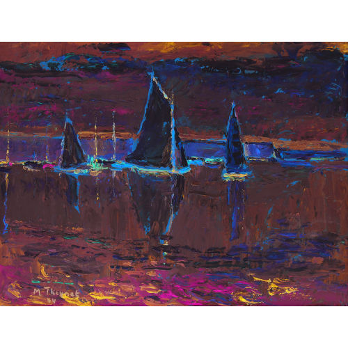 MAX ROBERT THEYNET : Segelboote am Neuenburgersee (DOBIASCHOFSKY AUKTIONEN AG)