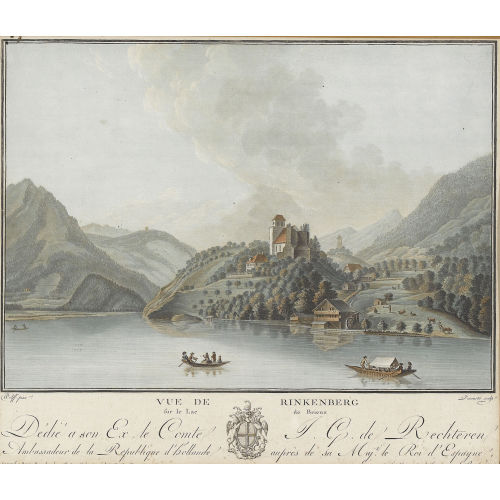 CASPAR WOLF : 'Vue de Rinkenberg sur le Lac de Brienz' (DOBIASCHOFSKY AUKTIONEN AG)
