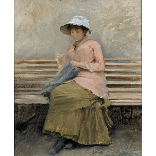 AUGUSTE FREDERIC DUFAUX : 'Femme en rose' (DOBIASCHOFSKY AUKTIONEN AG)