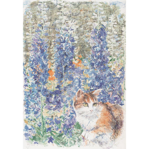 FRITZ HUG : Katze im Blumenfeld (DOBIASCHOFSKY AUKTIONEN AG)