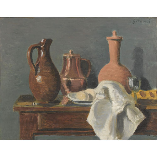 WILHELM GIMMI : Nature morte avec cruche rouge (DOBIASCHOFSKY AUKTIONEN AG)