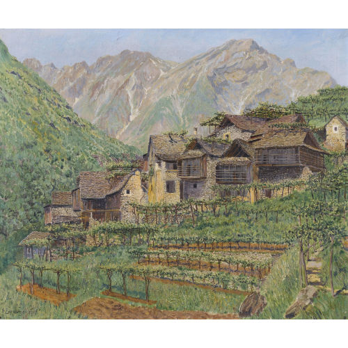ERNST ZUPPINGER : Tessiner Dorfpartie (DOBIASCHOFSKY AUKTIONEN AG)