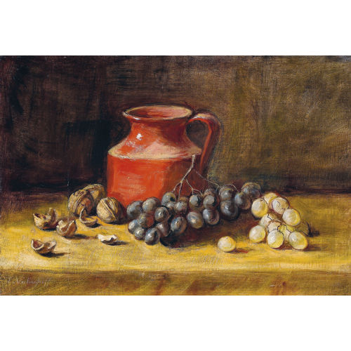 EGON VON VIETINGHOFF : Stillleben mit Krug, Trauben und N�ssen (DOBIASCHOFSKY AUKTIONEN AG)