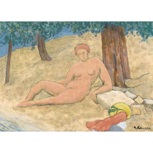 ALBERT SCHMIDT : Weiblicher Akt unter einem Baum (DOBIASCHOFSKY AUKTIONEN AG)