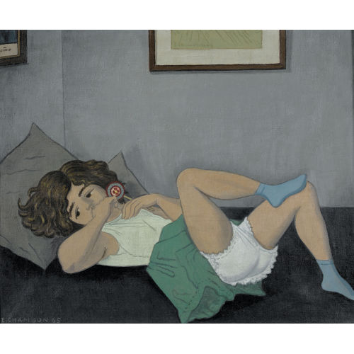 EMILE FRAN�OIS CHAMBON : 'Jeune fille � la Robe Verte' (DOBIASCHOFSKY AUKTIONEN AG)