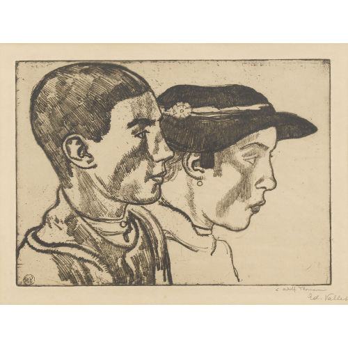 EDOUARD VALLET : Gar�on et fille (DOBIASCHOFSKY AUKTIONEN AG)