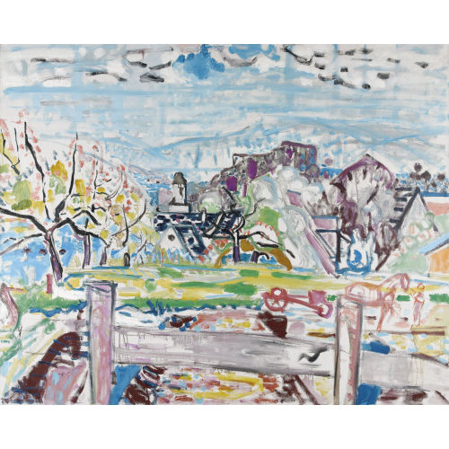 MAX GUBLER : Fr�hlingslandschaft mit Kloster Fahr (DOBIASCHOFSKY AUKTIONEN AG)