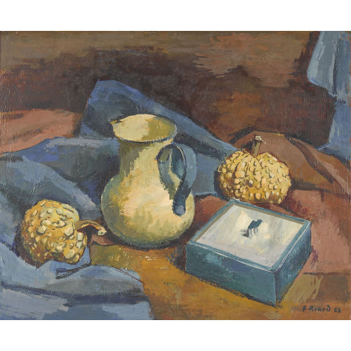 FERNAND RIARD : Stillleben mit Kanne und Zierk�rbissen (DOBIASCHOFSKY AUKTIONEN AG)