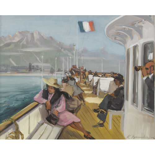 ROBERT BAUMBERGER : Kursschiff auf dem Genfersee (DOBIASCHOFSKY AUKTIONEN AG)