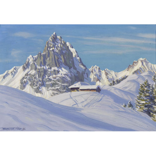 WALDEMAR THEOPHIL FINK : Winterliche Berglandschaft (DOBIASCHOFSKY AUKTIONEN AG)