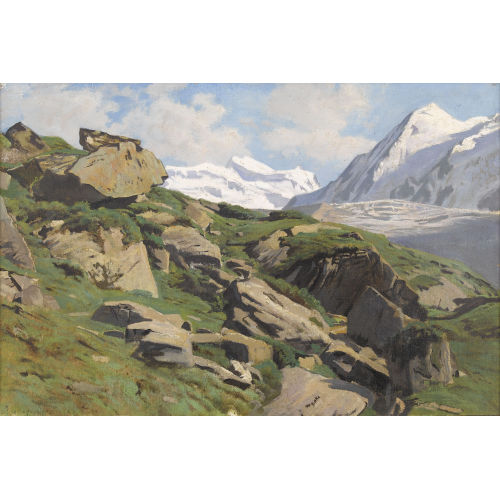 ALBERT LUGARDON : 'Grand Combin von Corbassi�re aus' (DOBIASCHOFSKY AUKTIONEN AG)