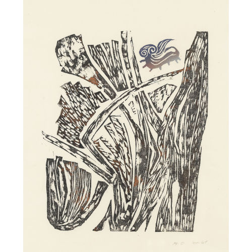 MERET OPPENHEIM : Raupe-Schmetterling �ber Gestr�pp (DOBIASCHOFSKY AUKTIONEN AG)