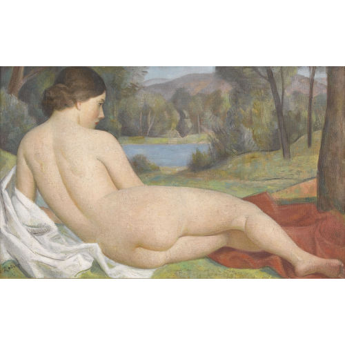 PAUL THEOPHILE ROBERT : Baigneuse couch�e, de dos (DOBIASCHOFSKY AUKTIONEN AG)