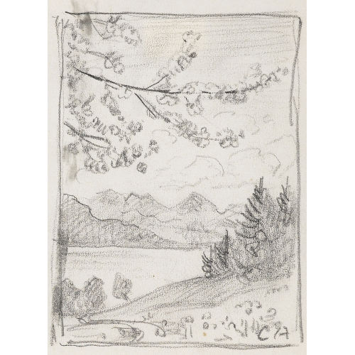 CUNO AMIET : Uferpartie mit Alpenblick (DOBIASCHOFSKY AUKTIONEN AG)