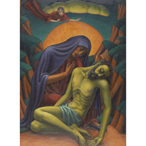 LEO STECK : Trauernde Maria mit Jesus nach der Kreuzabnahme (DOBIASCHOFSKY AUKTIONEN AG)