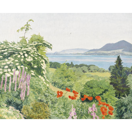 PLINIO COLOMBI : 'Mein Garten. Blick gegen Thun' (DOBIASCHOFSKY AUKTIONEN AG)