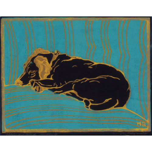 MAX BURGMEIER : 'Schlafender Hund' (DOBIASCHOFSKY AUKTIONEN AG)