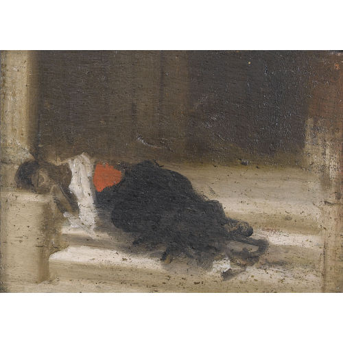 ANTONIO BARZAGHI-CATTANEO : Schlafende Frau auf Treppenstufen (DOBIASCHOFSKY AUKTIONEN AG)