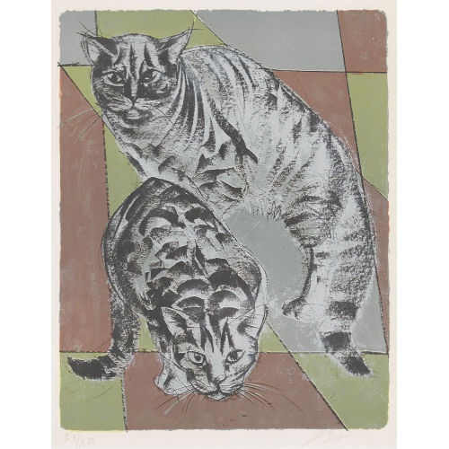 HANS ERNI : Zwei Katzen (DOBIASCHOFSKY AUKTIONEN AG)