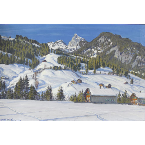 WALDEMAR THEOPHIL FINK : 'Winterliches Berggel�nde' (DOBIASCHOFSKY AUKTIONEN AG)