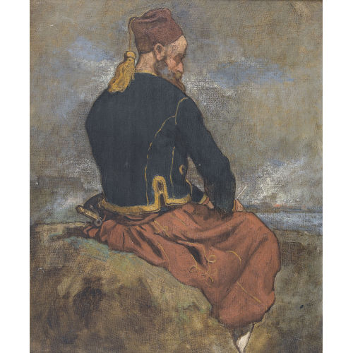 AUGUSTE BACHELIN : Bildnis eines italienischen Soldaten bei Solferino (DOBIASCHOFSKY AUKTIONEN AG)