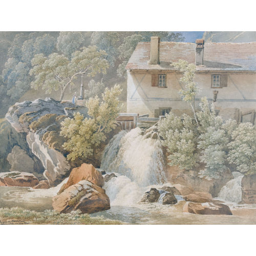 JACQUES HENRI JUILLERAT : 'Vue pris au Martinet sous Courrendlin rive de la Birse' (DOBIASCHOFSKY AUKTIONEN AG)
