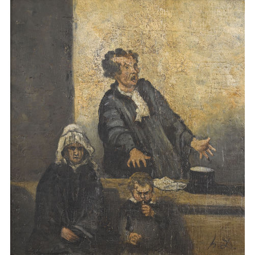 HONORE DAUMIER : Die Gerichtsverhandlung (DOBIASCHOFSKY AUKTIONEN AG)