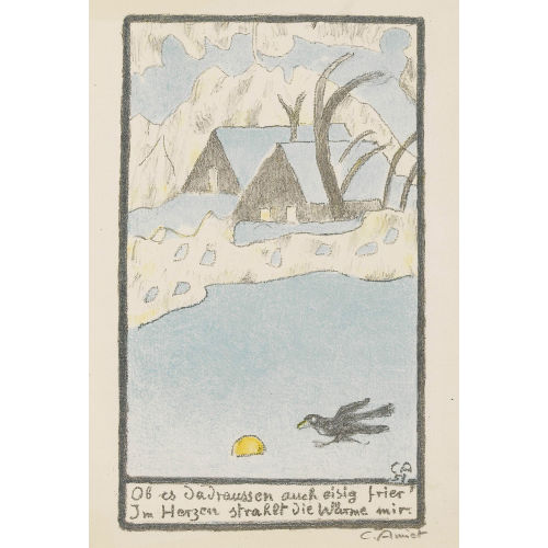 CUNO AMIET : Winterlandschaft mit Kr�he (DOBIASCHOFSKY AUKTIONEN AG)