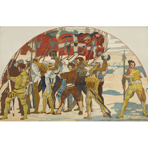 FERDINAND HODLER : Der R�ckzug von Marignano VI (DOBIASCHOFSKY AUKTIONEN AG)