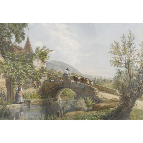 JOHANN FRIEDRICH DIETLER : Sonnige Bachpartie in der Gegend von Aarau (DOBIASCHOFSKY AUKTIONEN AG)
