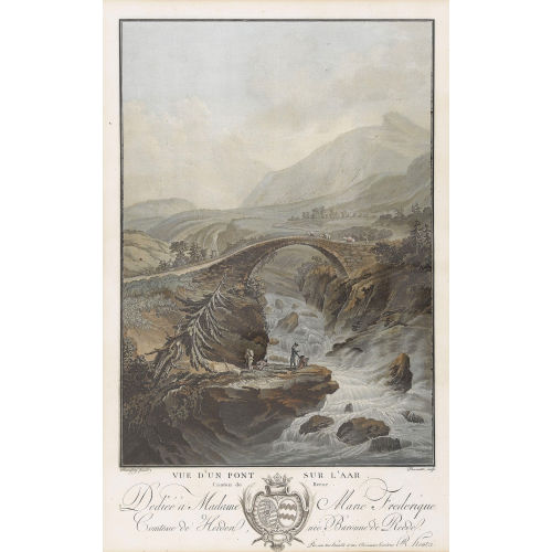 CASPAR WOLF : 'Vue d′un pont sur l′Aar. Canton de Berne' (DOBIASCHOFSKY AUKTIONEN AG)