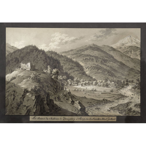 HEINRICH TRINER : 'Les Ruines du Ch�teau de Zwing Ur� � Steeg, sur la...' (DOBIASCHOFSKY AUKTIONEN AG)