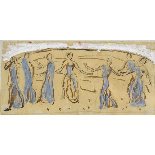 FERDINAND HODLER : Kompositionsskizze zu 'Floraison' (DOBIASCHOFSKY AUKTIONEN AG)