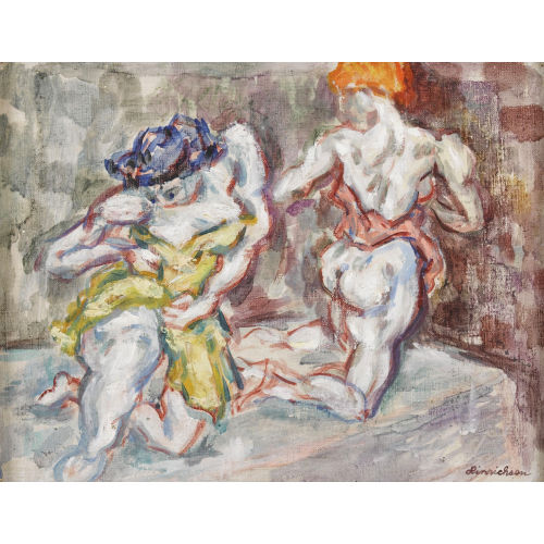 KURT HINRICHSEN : 'Deux femmes se d�shabillant' (DOBIASCHOFSKY AUKTIONEN AG)