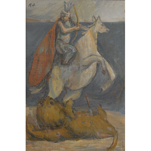RENE AUBERJONOIS : Chasse au lion (DOBIASCHOFSKY AUKTIONEN AG)